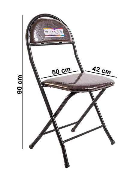 صندلی هلالی تاشو اطلس نوین با ابعاد 42 × 50 × 90 تولید می‌شود.